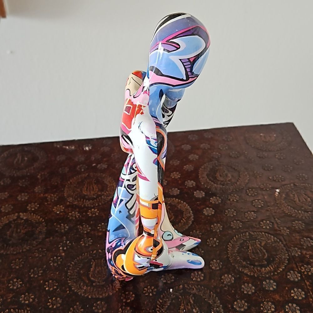 NWOT Modern abstract colored thinker figurine - Picture 5 of 8
